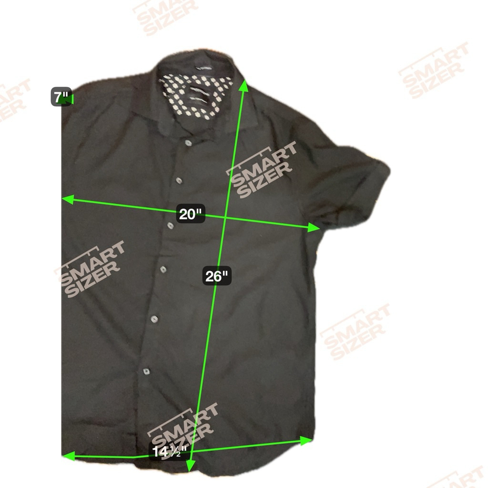 Men's Denim & Flower Black Casual Button Down Shirt M sleek - Picture 5 of 5